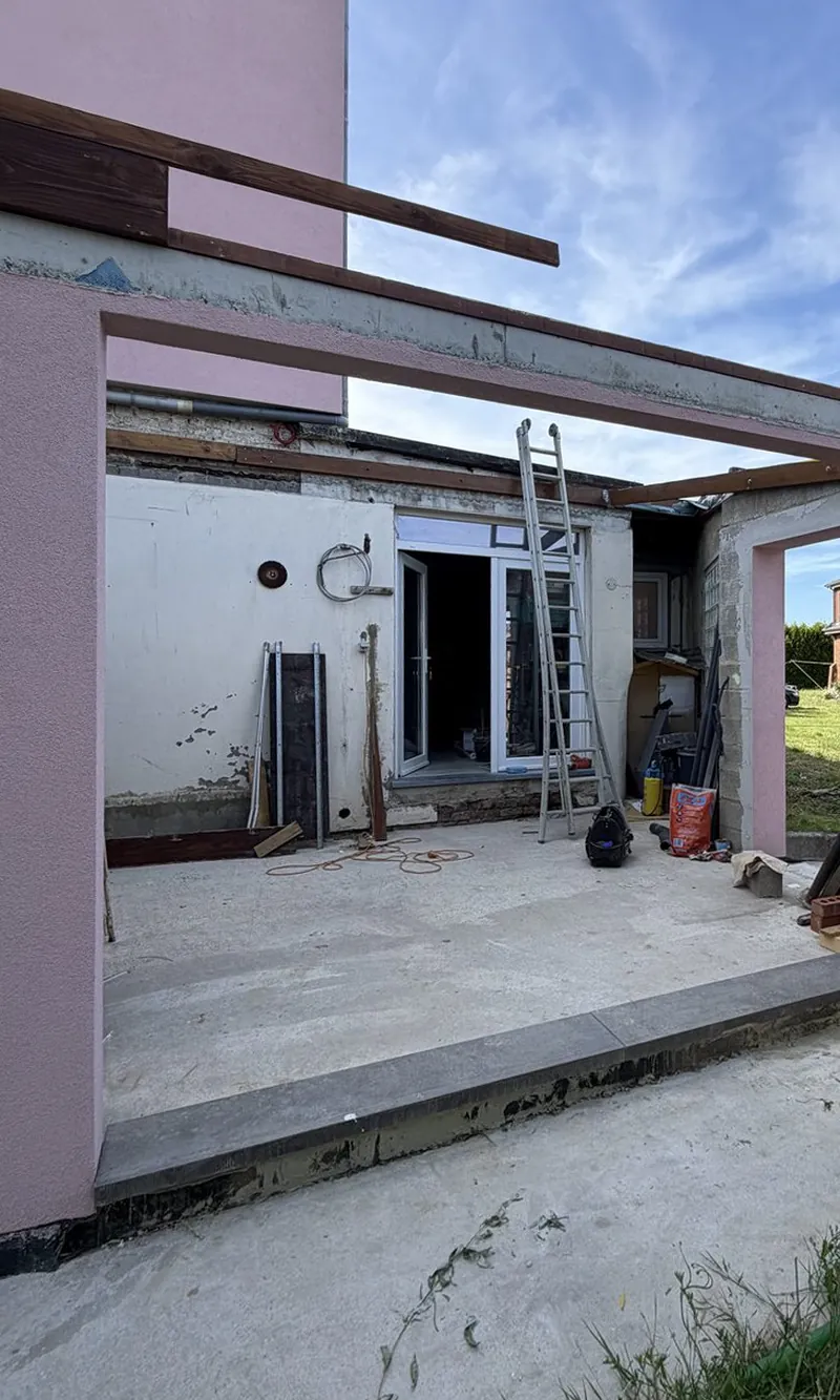 Ouverture vide, pendant les travaux
